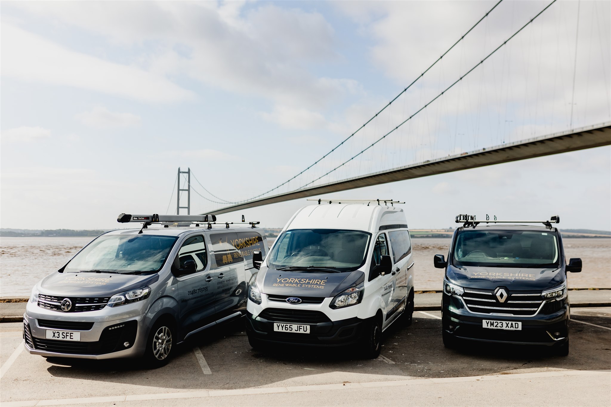 YEERS Renewable Energy Installation Vans at Humber Bridge